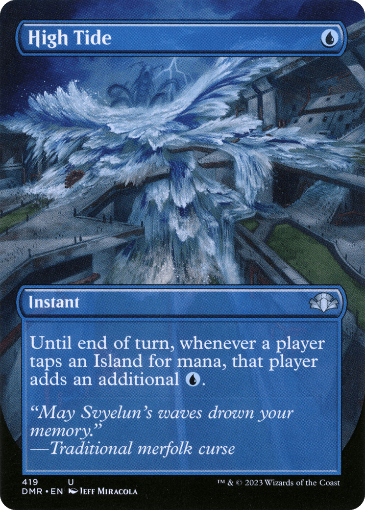 High Tide (Borderless Alternate Art) [Dominaria Remastered] Foil