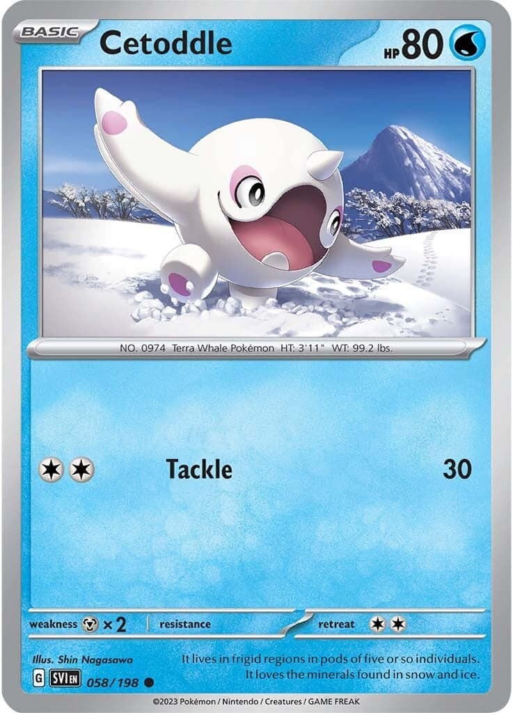 Cetoddle 058/198 - SV01 Scarlet & Violet Base Set Reverse Holofoil