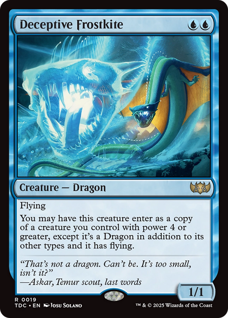 Deceptive Frostkite (019) [Commander: Tarkir: Dragonstorm]