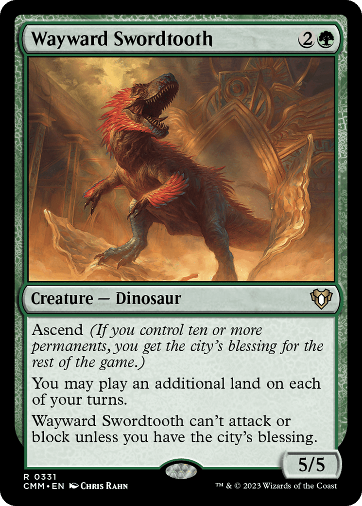Wayward Swordtooth [Commander Masters] Foil
