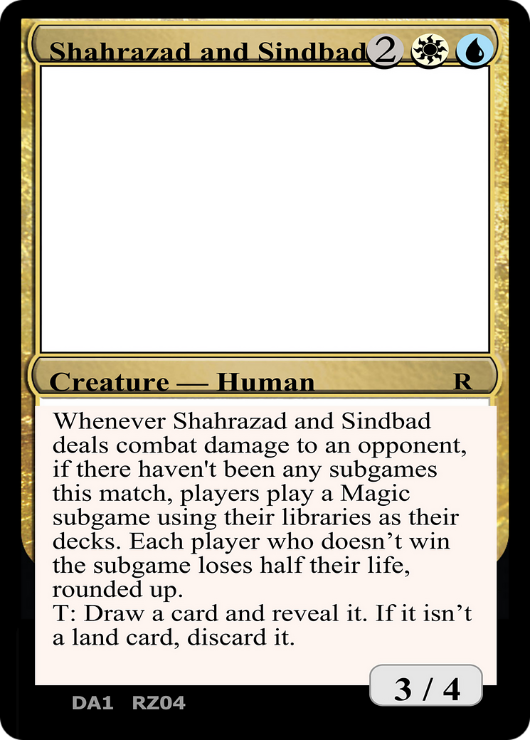 Shahrazad and Sindbad (DA1-RZ04G) - Unknown Event