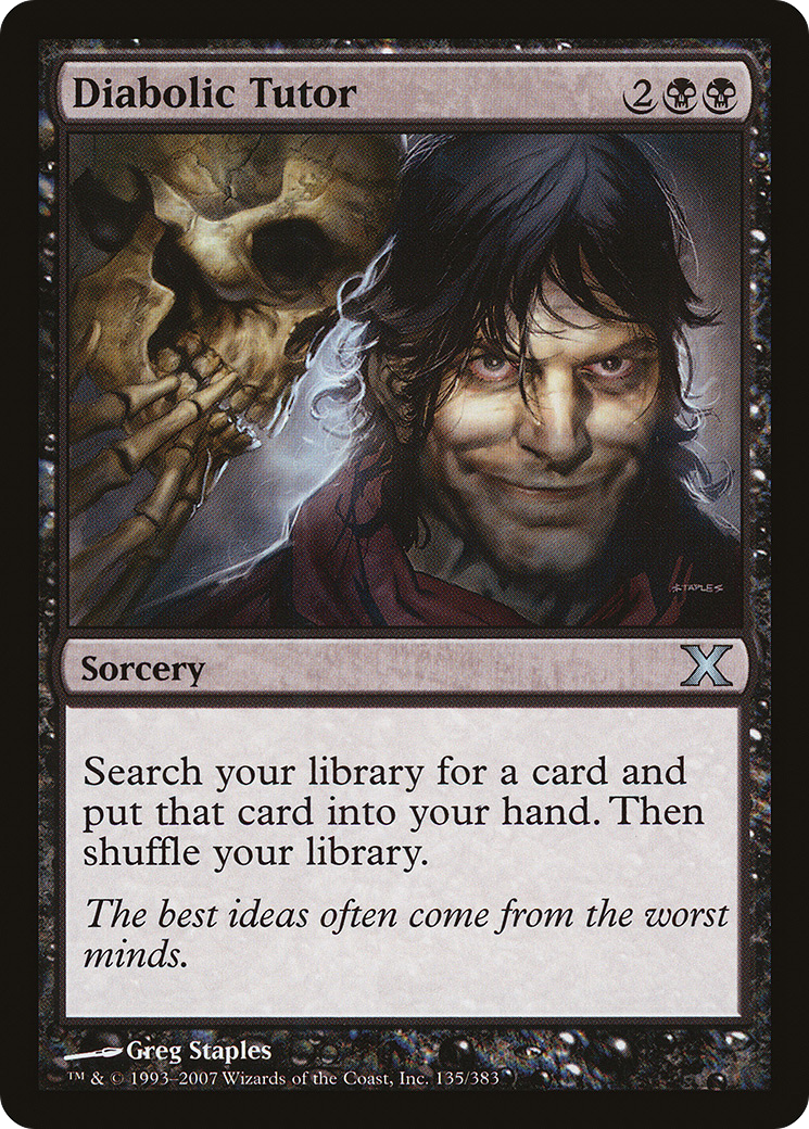 Diabolic Tutor [Tenth Edition] Foil