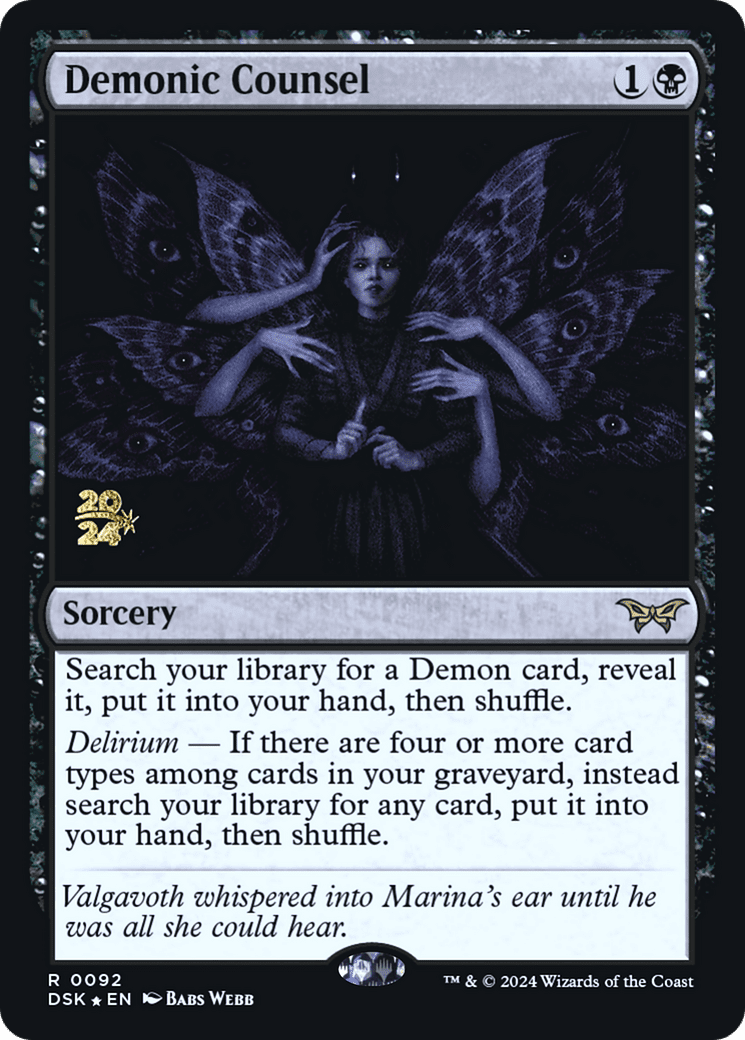 Demonic Counsel [Duskmourn: House of Horror Prerelease Promos]