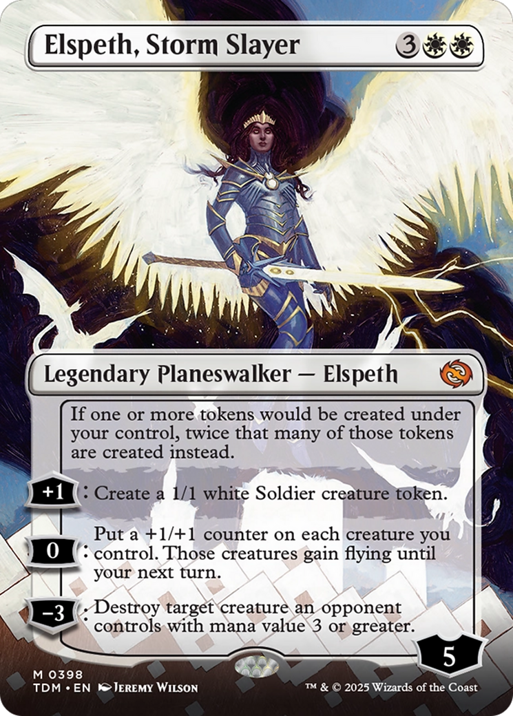 Elspeth, Storm Slayer (Borderless) (398) [Tarkir: Dragonstorm]