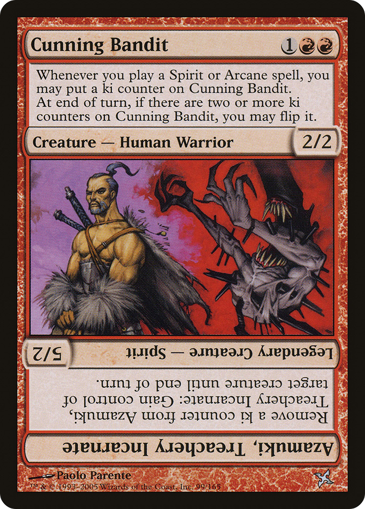 Cunning Bandit // Azamuki, Treachery Incarnate [Betrayers of Kamigawa] Foil
