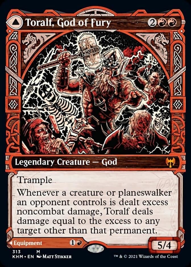 Toralf, God of Fury // Toralf's Hammer (Showcase) [Kaldheim] Foil