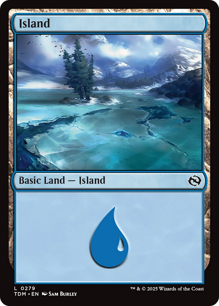 Island (0279) (279) [Tarkir: Dragonstorm]  Foil