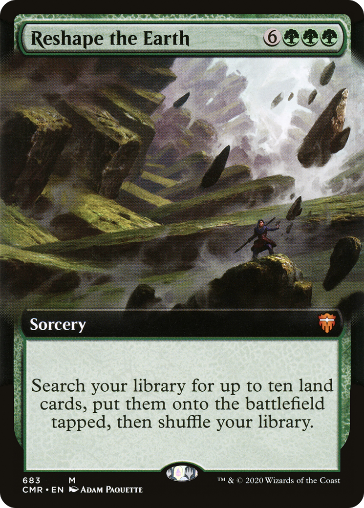 Reshape the Earth (Extended Art) [Commander Legends] Foil