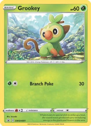 Grookey SWSH001 SWSH001/307 - SWSH Sword & Shield Promo Cards Holofoil
