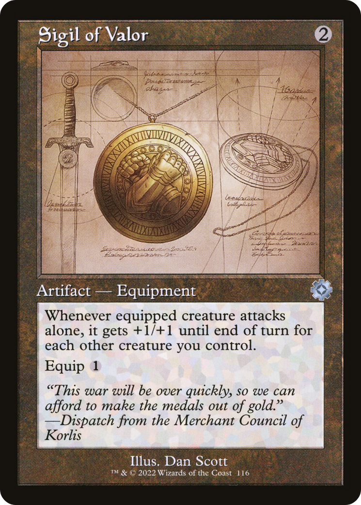 Sigil of Valor (Retro Schematic) [The Brothers' War Retro Artifacts] Foil