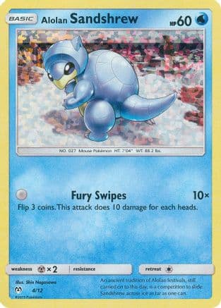Alolan Sandshrew 4/12 - McDonalds Promos 2019 Holofoil