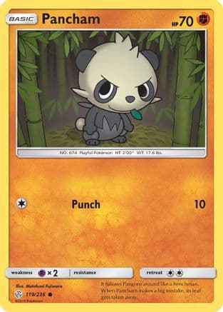 Pancham 119/236 - SM  Cosmic Eclipse Reverse Holofoil