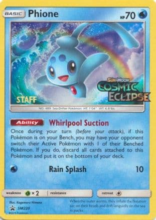 Phione SM220 (Prerelease) [Staff] SM220- SM Promos Holofoil