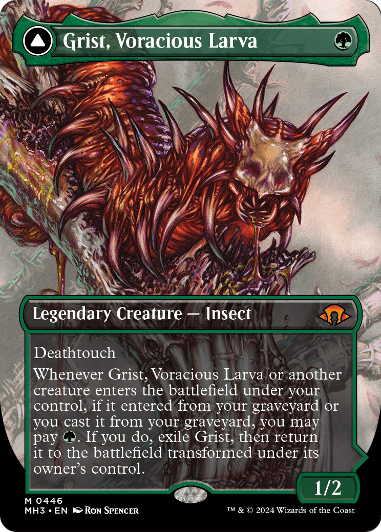 Grist, Voracious Larva // Grist, the Plague Swarm (Borderless) [Modern Horizons 3] Foil