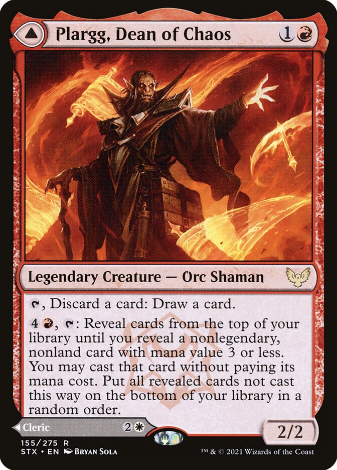 Plargg, Dean of Chaos // Augusta, Dean of Order 155 (Strixhaven: School of Mages) 