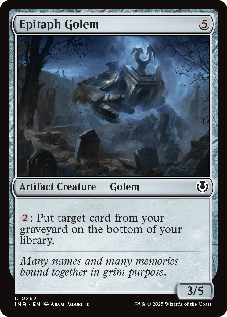 Epitaph Golem (-262) [Innistrad Remastered]  Foil