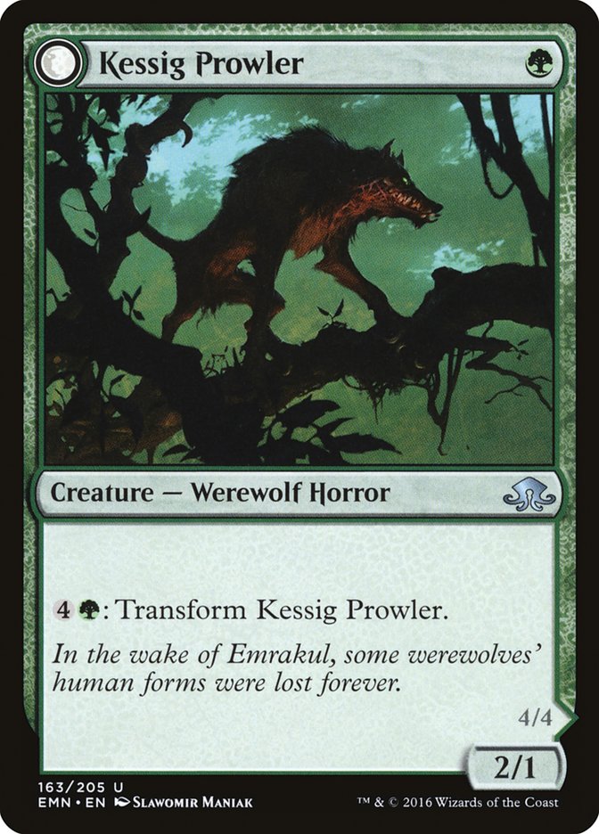 Kessig Prowler // Sinuous Predator 163/205 (Eldritch Moon)  - Foil