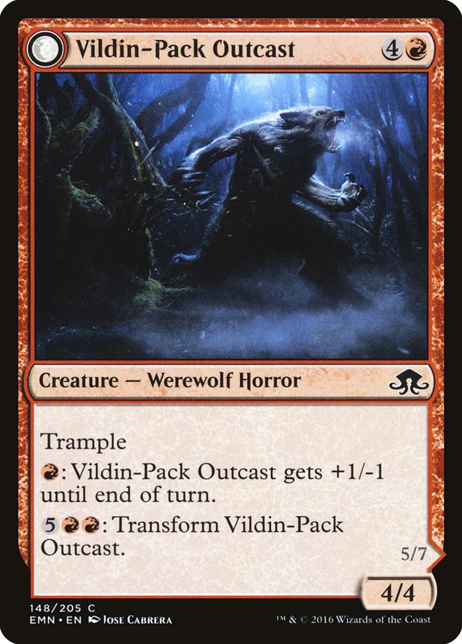 Vildin-Pack Outcast // Dronepack Kindred 148/205 (Eldritch Moon) 