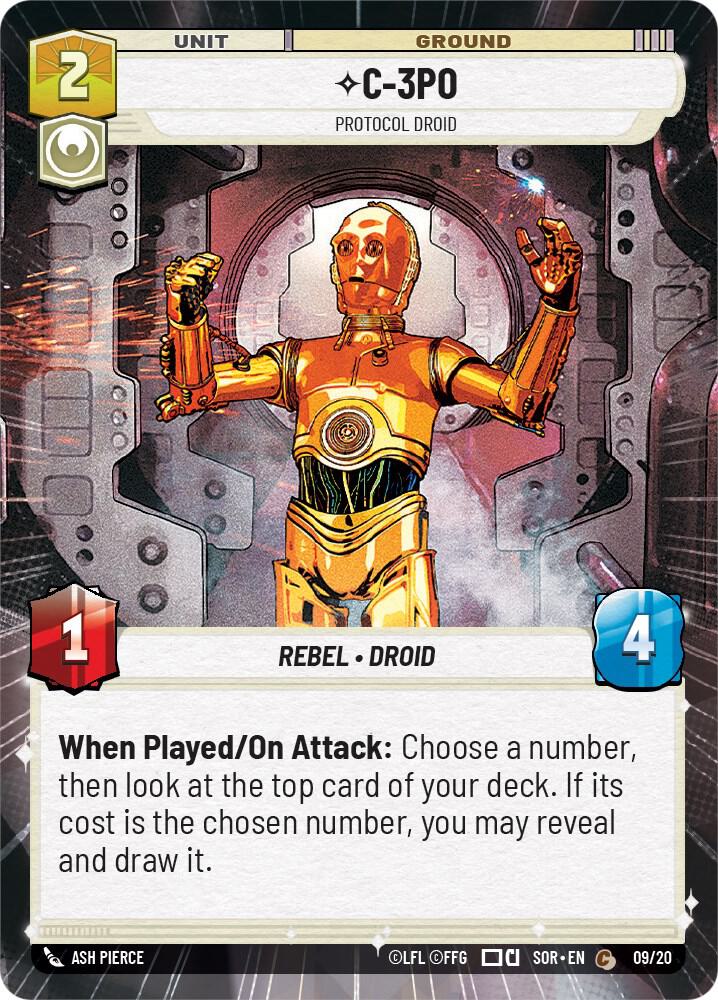 C 3PO Protocol Droid Hyperspace 09/20 (Spark of Rebellion: Weekly Play Promos) 