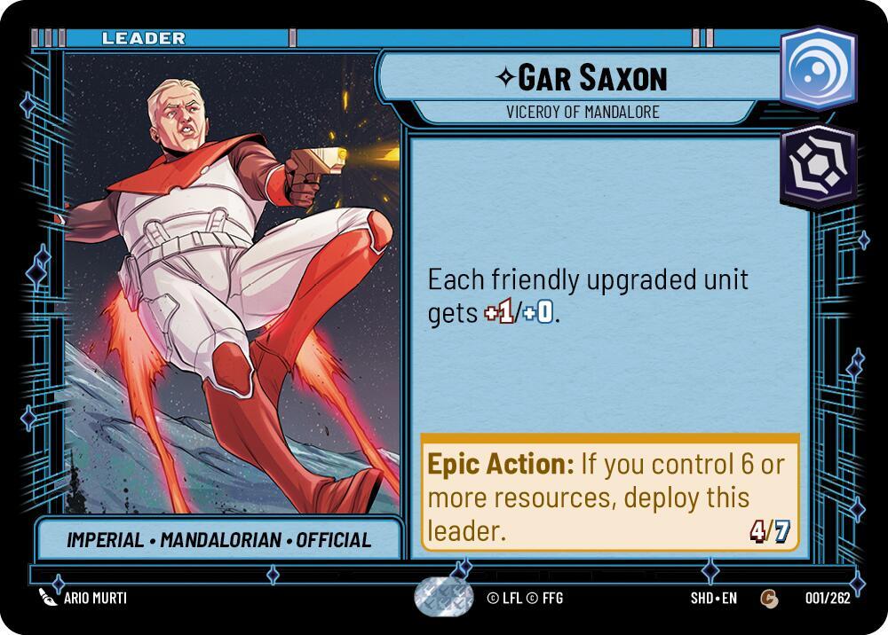 Gar Saxon Viceroy of Mandalore 001/262 (Shadows of the Galaxy) 