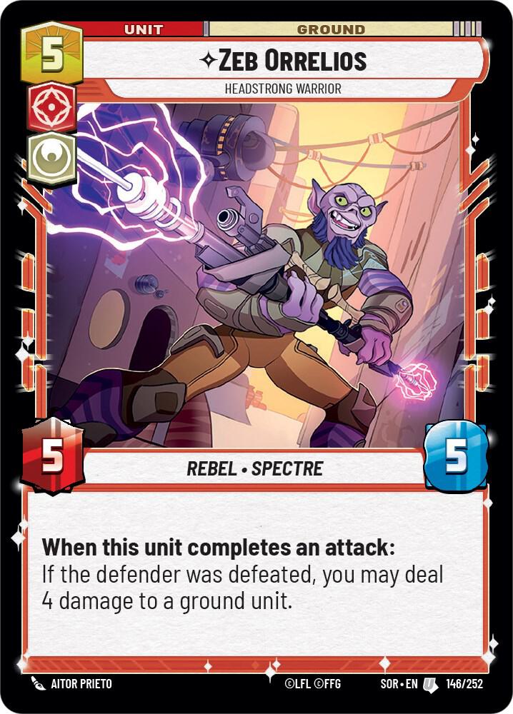 Zeb Orrelios Headstrong Warrior 146/252 (Spark of Rebellion) 