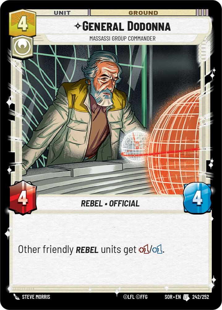 General Dodonna Massassi Group Commander 242/252 (Spark of Rebellion) 
