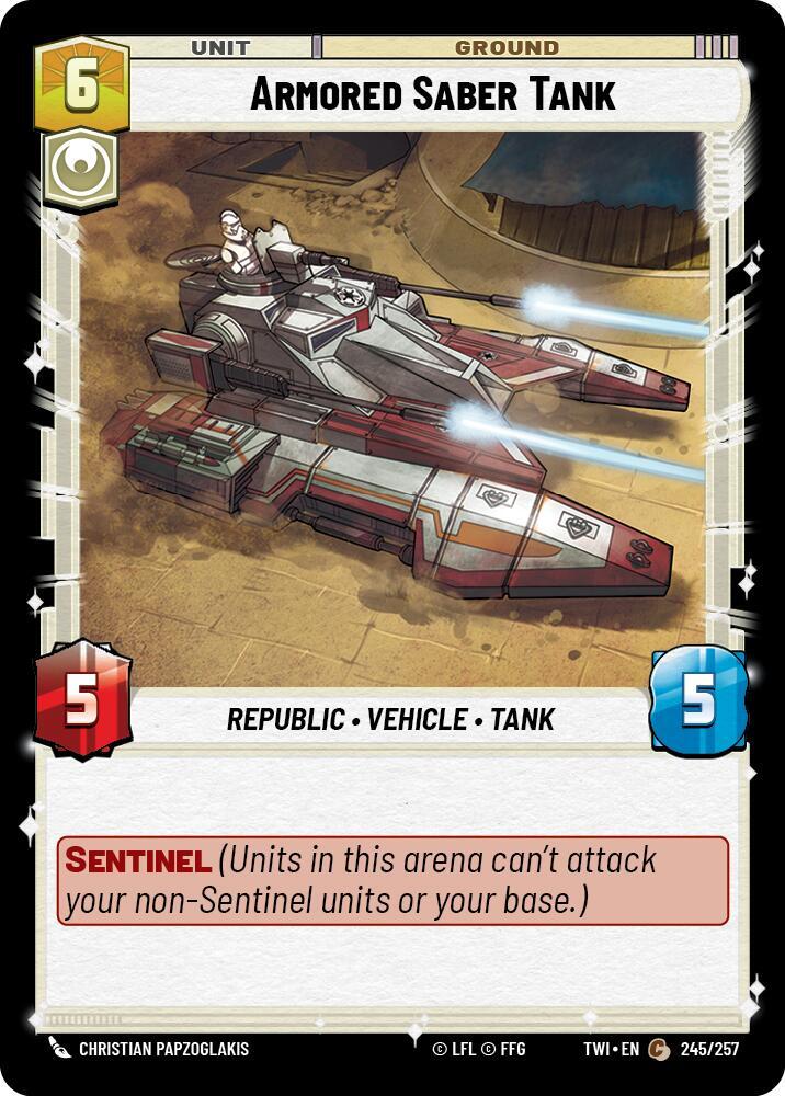 Armored Saber Tank 245/257 (Twilight of the Republic) 