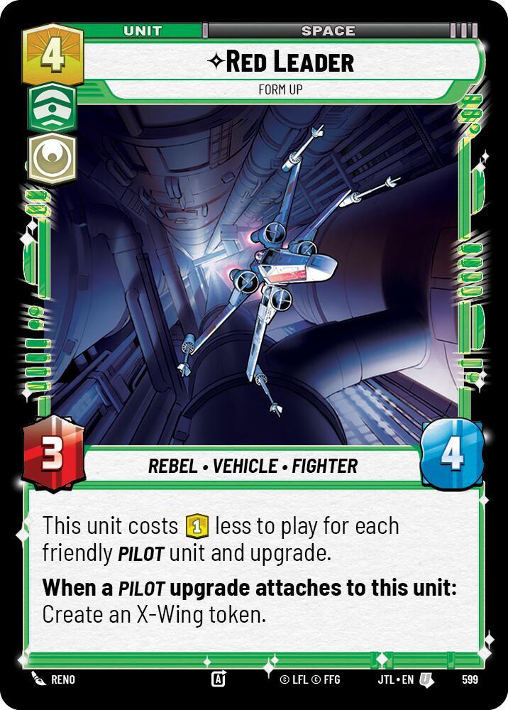 Red Leader Form Up Foil 599 (Jump to Lightspeed)  - Foil