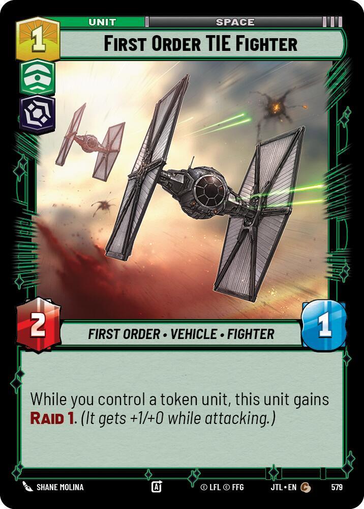 First Order TIE Fighter Foil 579 (Jump to Lightspeed)  - Foil