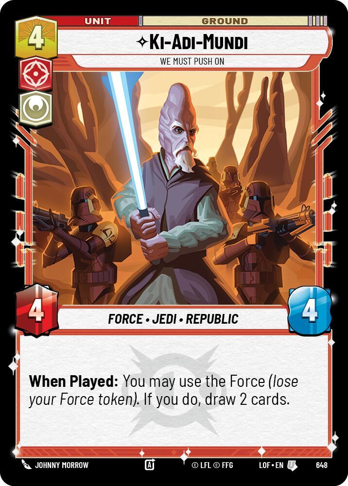 Ki Adi Mundi We Must Push On Foil 648 (Legends of the Force)  - Foil