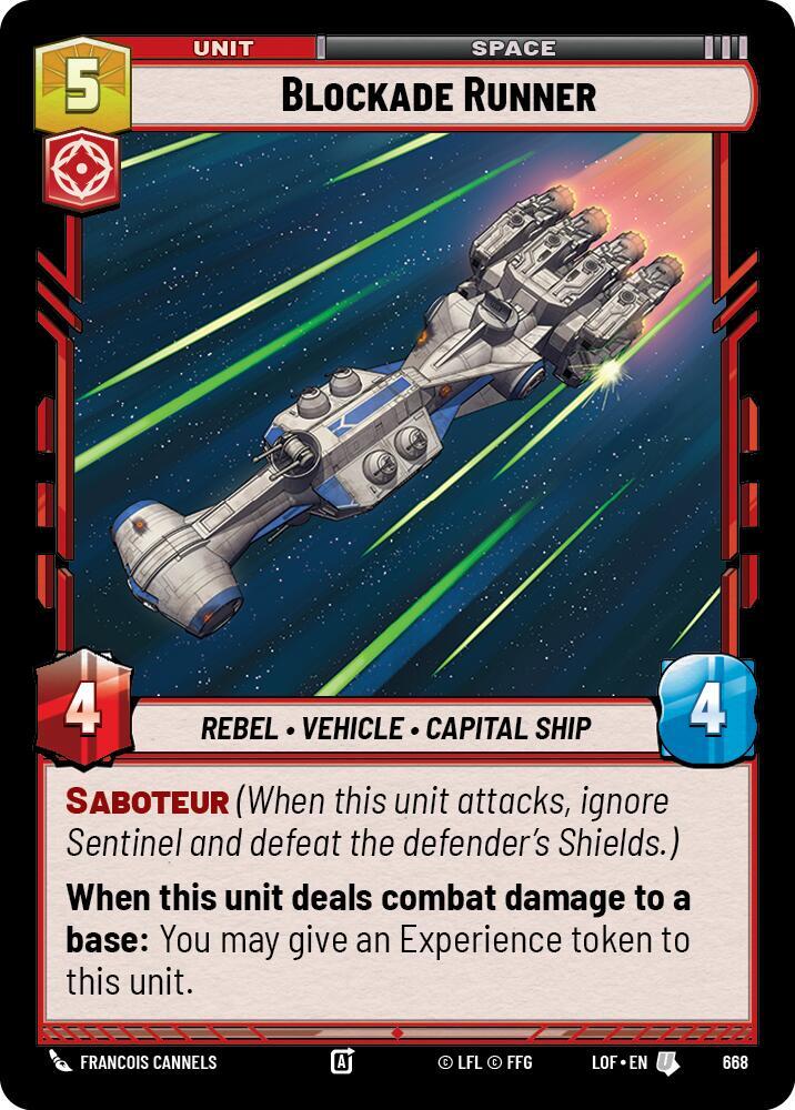 Blockade Runner Foil 668 (Legends of the Force)  - Foil