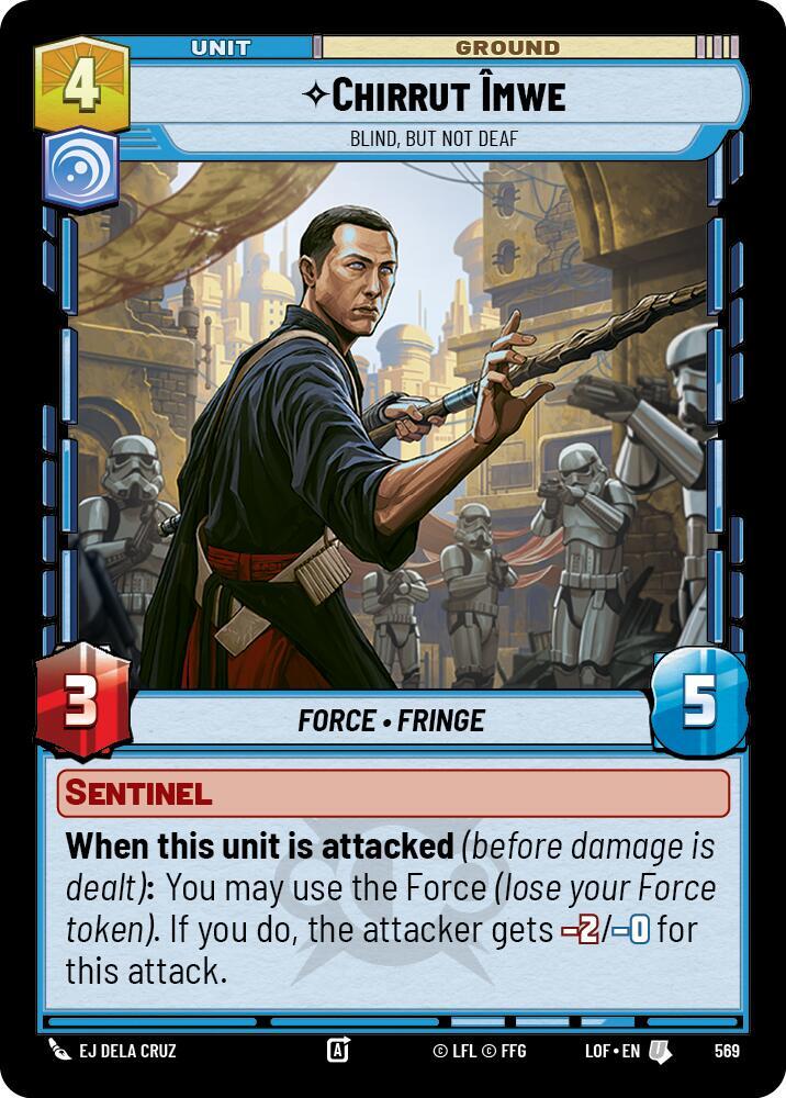 Chirrut Imwe Blind but not Deaf Foil 569 (Legends of the Force)  - Foil