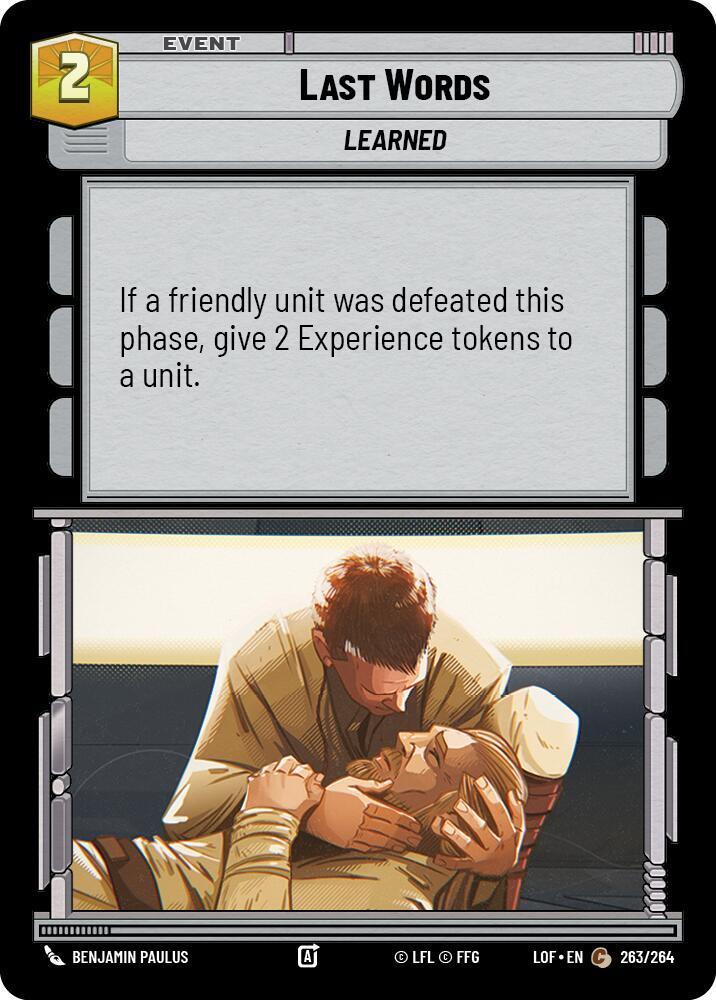 Last Words 263/264 (Legends of the Force) 