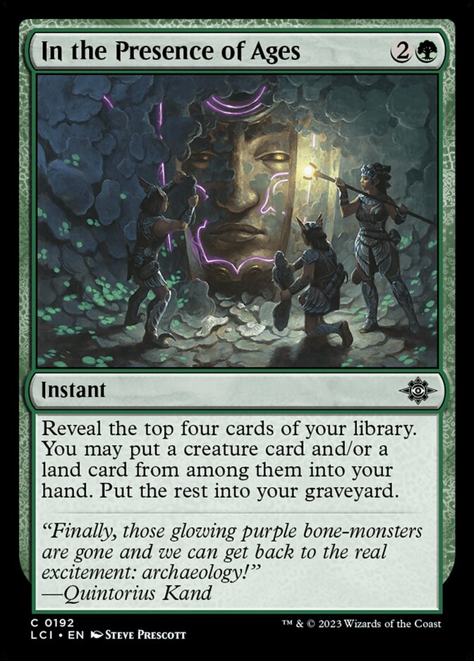 In the Presence of Ages 192/291 (The Lost Caverns of Ixalan)  - Foil