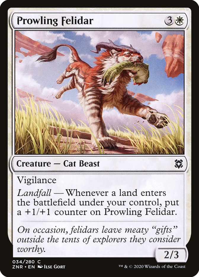 Prowling Felidar 34/280 (Zendikar Rising)  - Foil