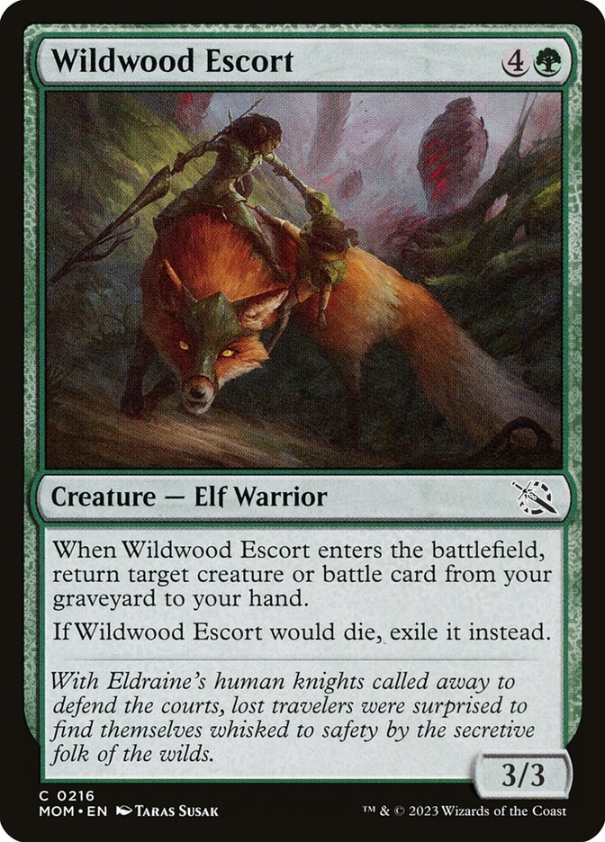 Wildwood Escort 216/291 (March of the Machine)  - Foil