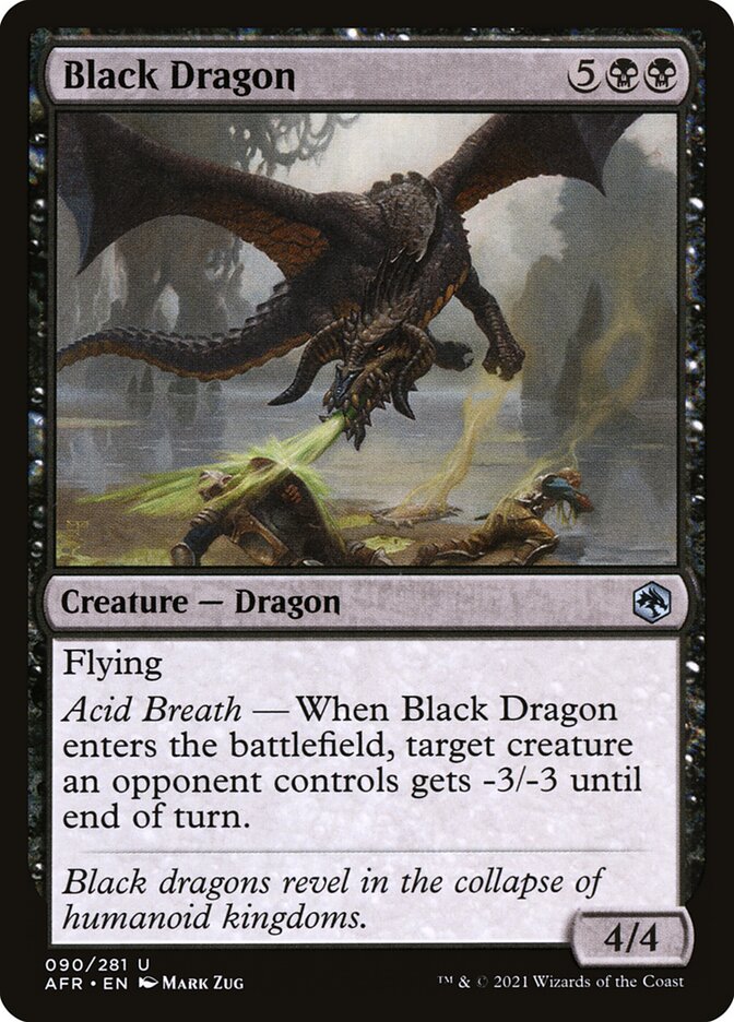 Black Dragon 90 (Adventures in the Forgotten Realms)  - Foil