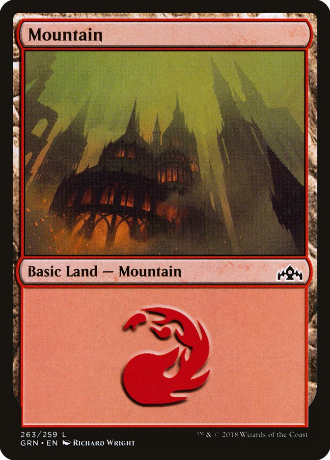 Mountain 263/259 (Guilds of Ravnica)  - Foil