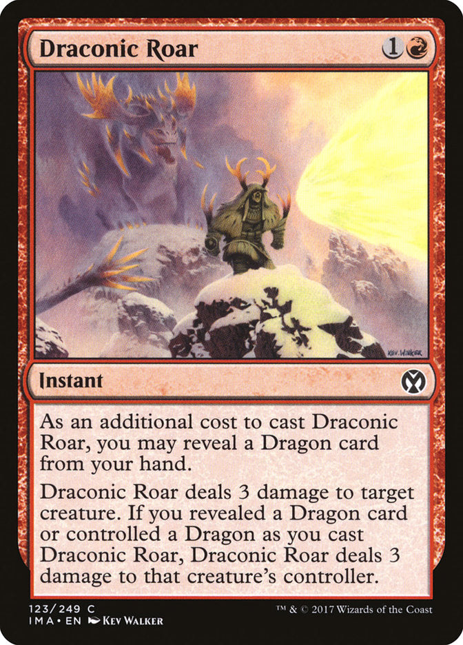 Draconic Roar 123/249 (Iconic Masters)  - Foil