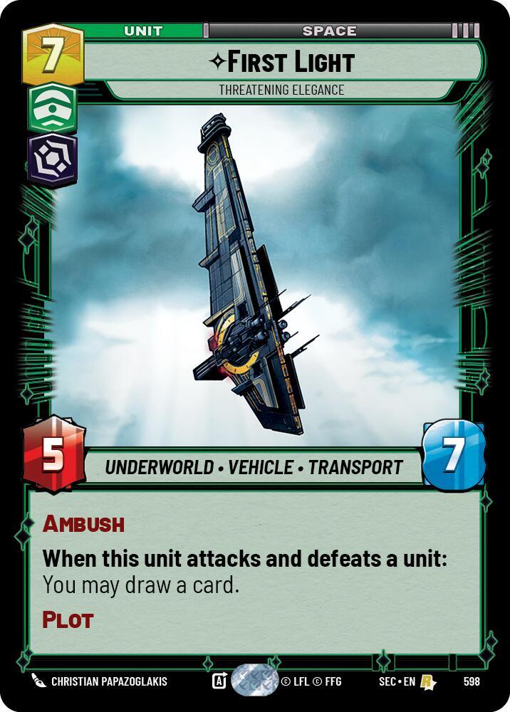 First Light Threatening Elegance Foil 598 (Secrets of Power)  - Foil