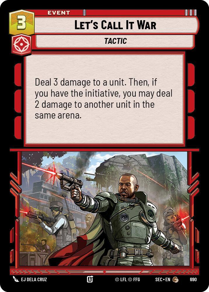 Lets Call It War Foil 690 (Secrets of Power)  - Foil