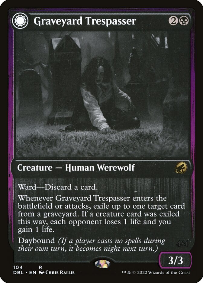 Graveyard Trespasser // Graveyard Glutton 104/534 (Innistrad: Double Feature) 