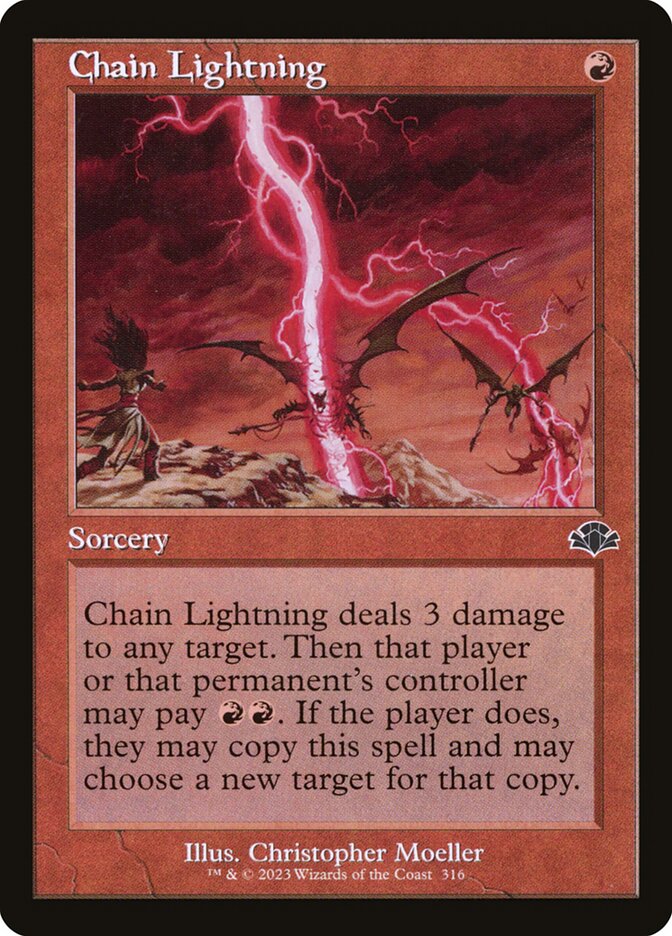 Chain Lightning 316 (Dominaria Remastered)  - Retro