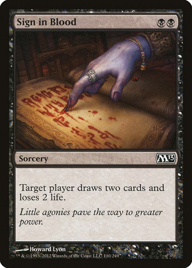 Sign in Blood 110 (Magic 2013 (M13)) 
