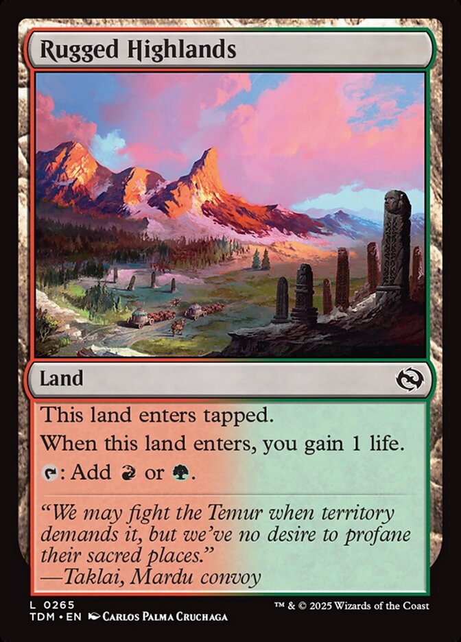 Rugged Highlands 265/291 (Tarkir: Dragonstorm)  - Foil