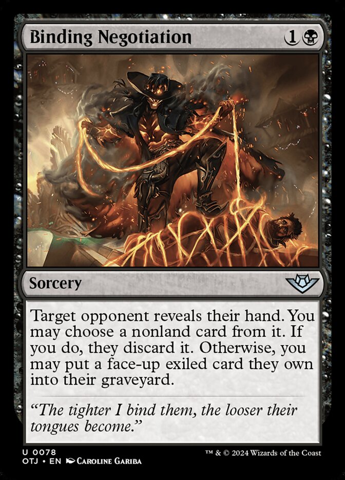 Binding Negotiation 78/286 (Outlaws of Thunder Junction)  - Foil