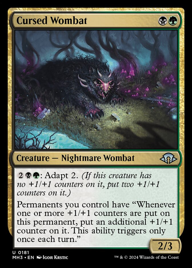 Cursed Wombat 181/319 (Modern Horizons 3)  - Foil