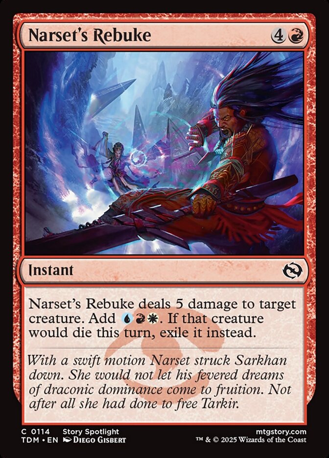 Narset's Rebuke 114/291 (Tarkir: Dragonstorm)  - Foil