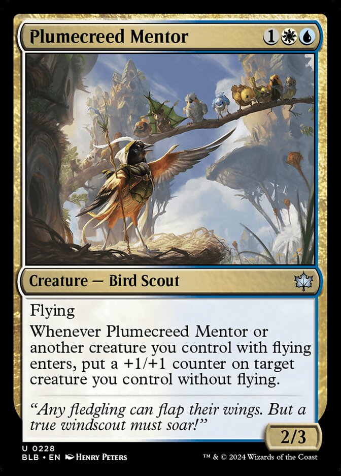 Plumecreed Mentor 228 (Bloomburrow)  - Foil