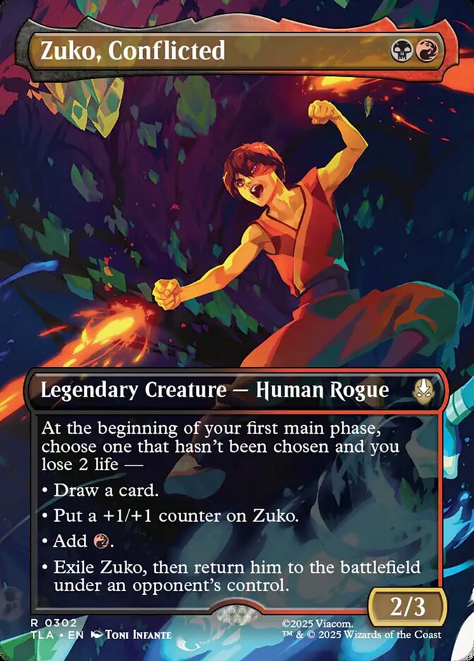 Zuko, Conflicted 302 (Avatar: The Last Airbender)  - Borderless